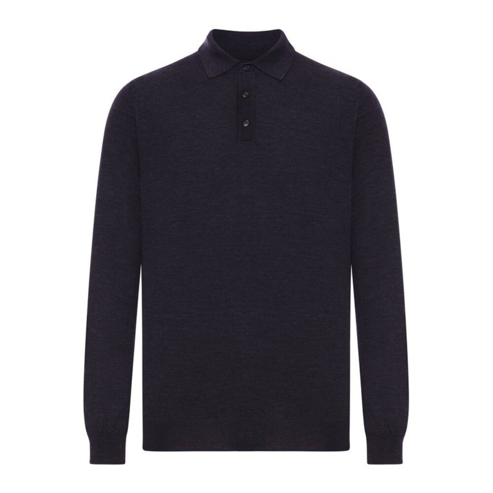 Zanone Men Polo Shirt In Fine Combed Wool